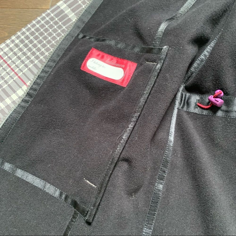 LULULEMON Apres Jacket Gray Multi Plaid Hooded Long Rain - Picture 8 of 12